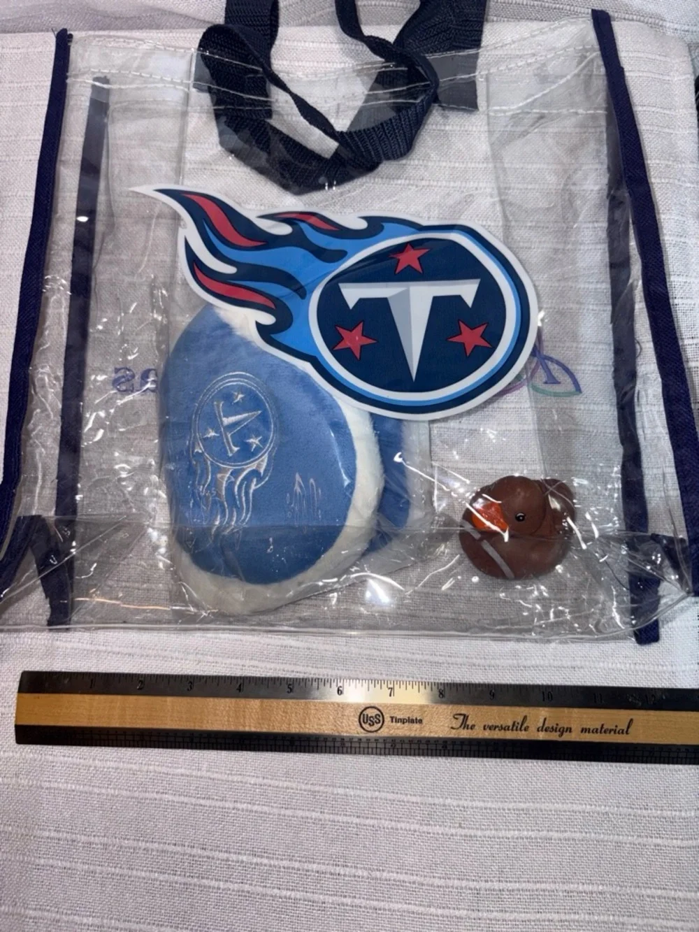 NWOT 2 Vintage NFL Bags Tennessee Titans Drawstring bag and a NFL Tote & Swag